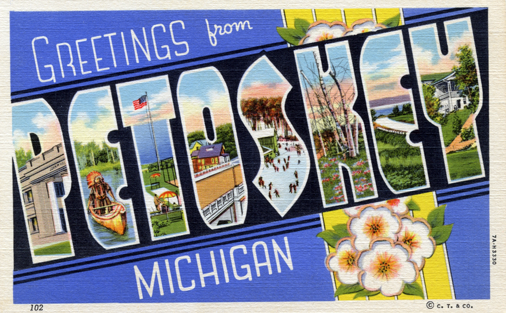 Petoskey &mdash; Greetings from Petoskey, Michigan - Large Letter Postcard (8046718027)