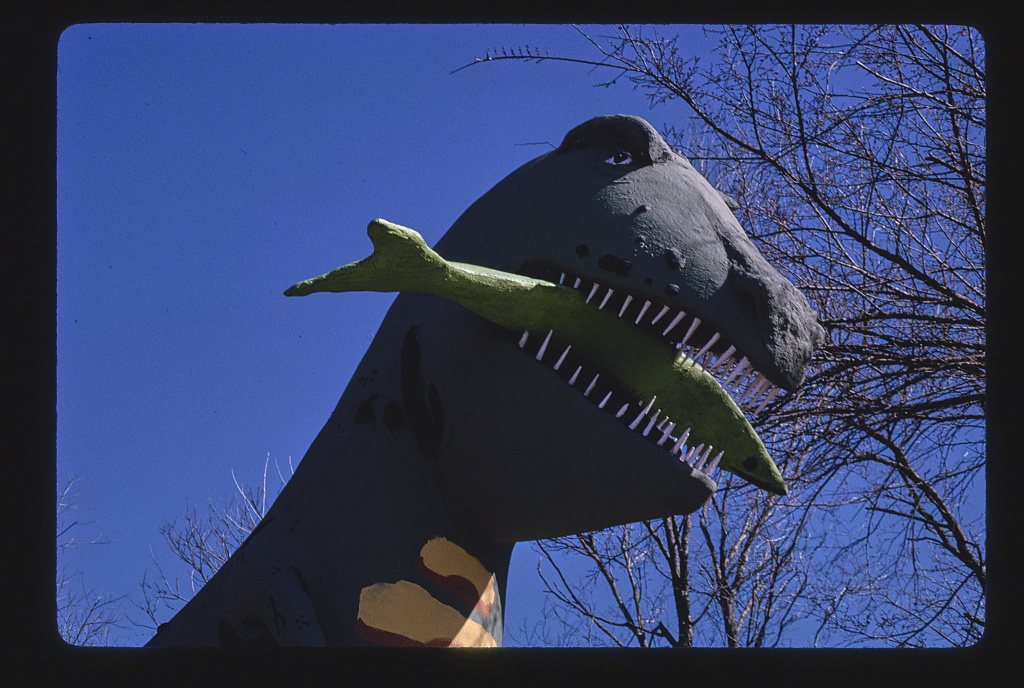 Eureka Springs &mdash; Dinosaur World, Tyrannosaurus Rex head detail, Eureka Springs, Arkansas (LOC)