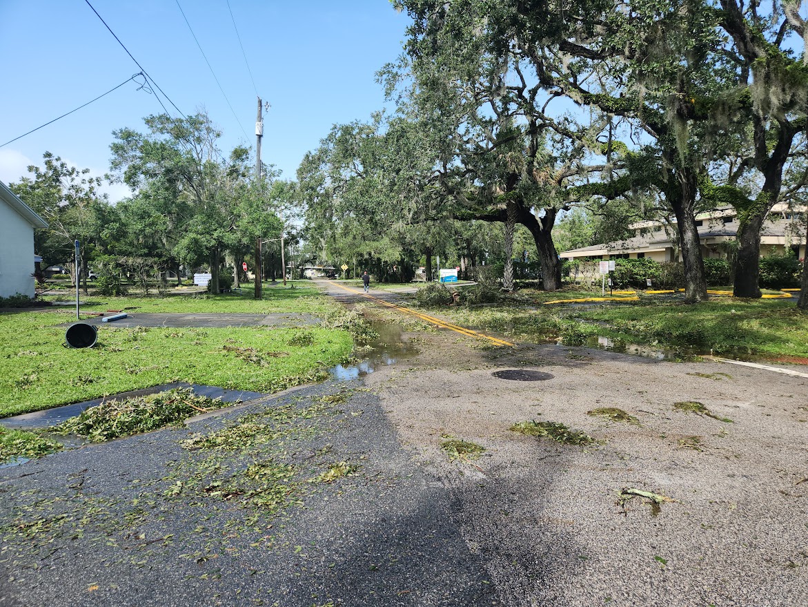 New Smyrna Beach &mdash; Street of New Smyrna Beach after hurricane