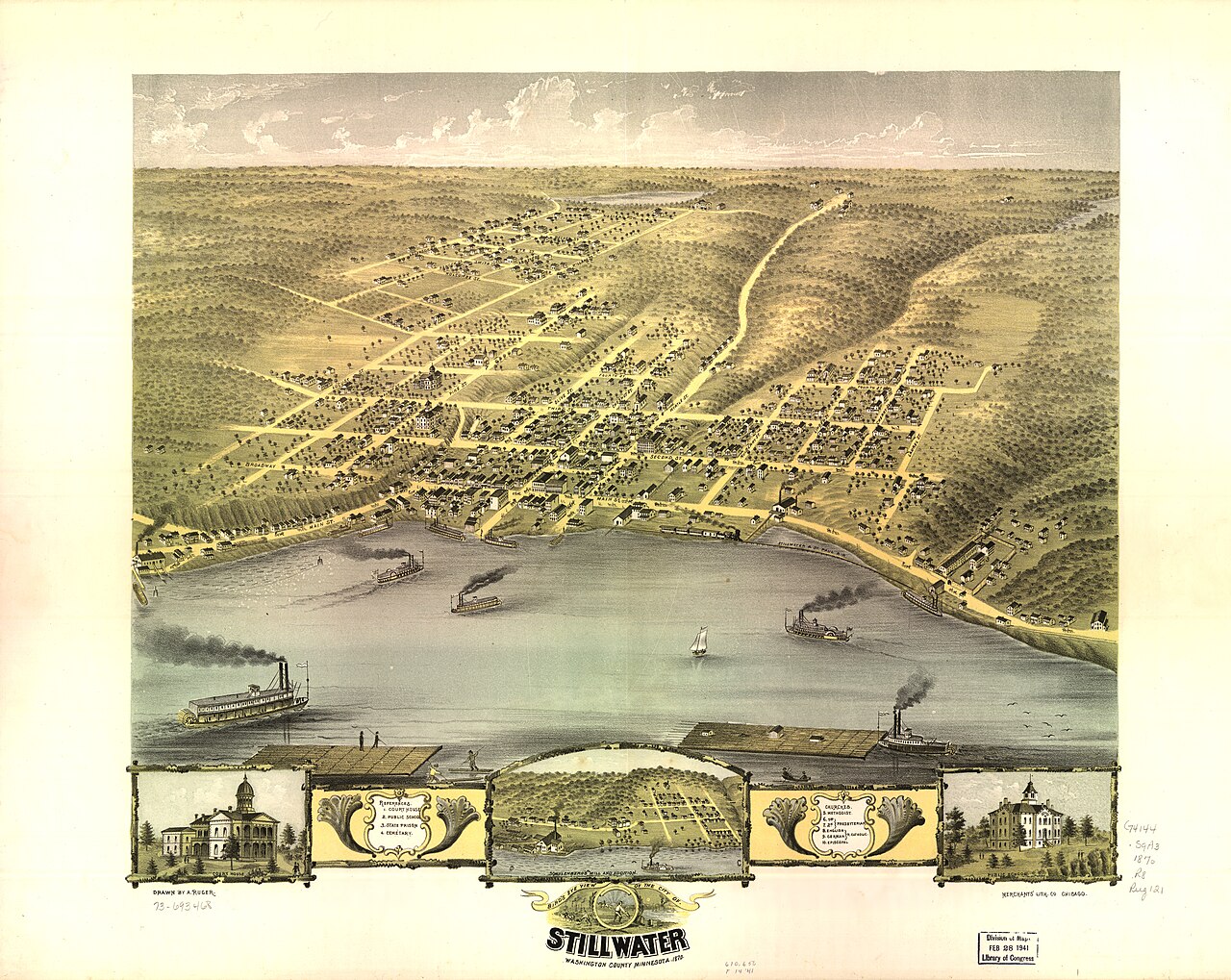 Stillwater &mdash; Stillwater panoramic 1870