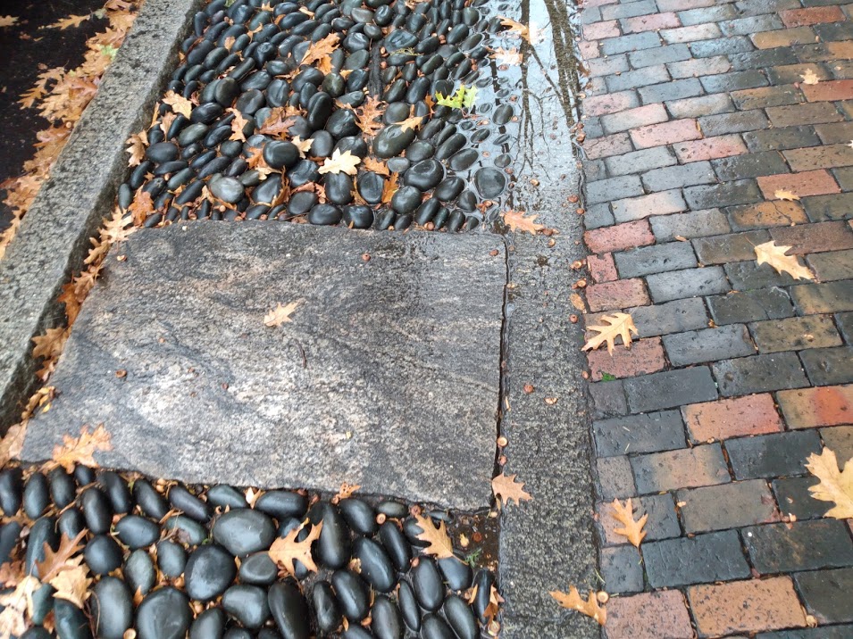 Salem &mdash; (Salem, Massachusetts) river stones brick sidewalk Chestnut Street