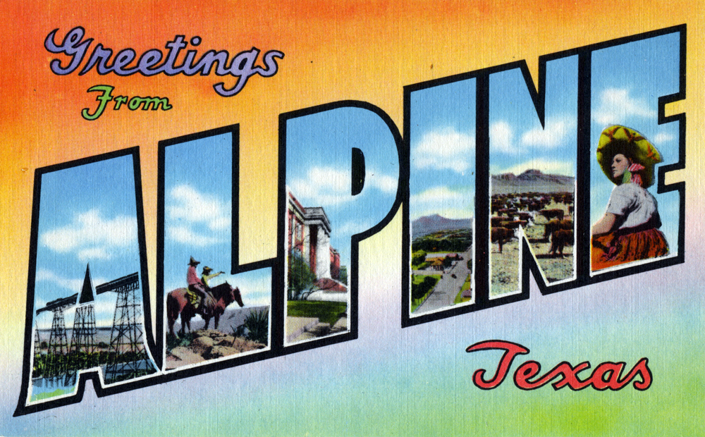 Alpine &mdash; Greetings from Alpine, Texas - Large Letter Postcard (4453892612)