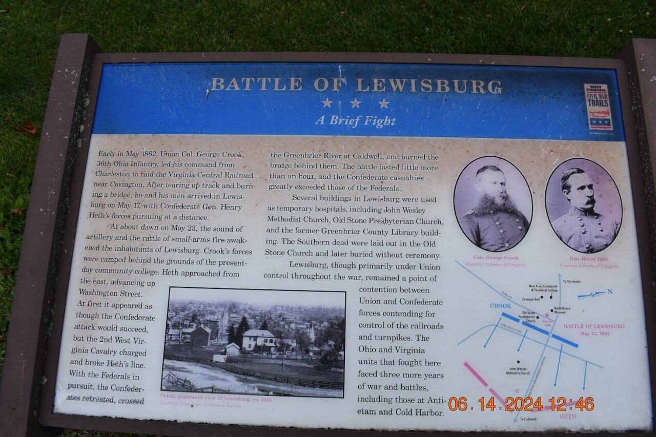 Lewisburg &mdash; Battle of Lewisburg Marker