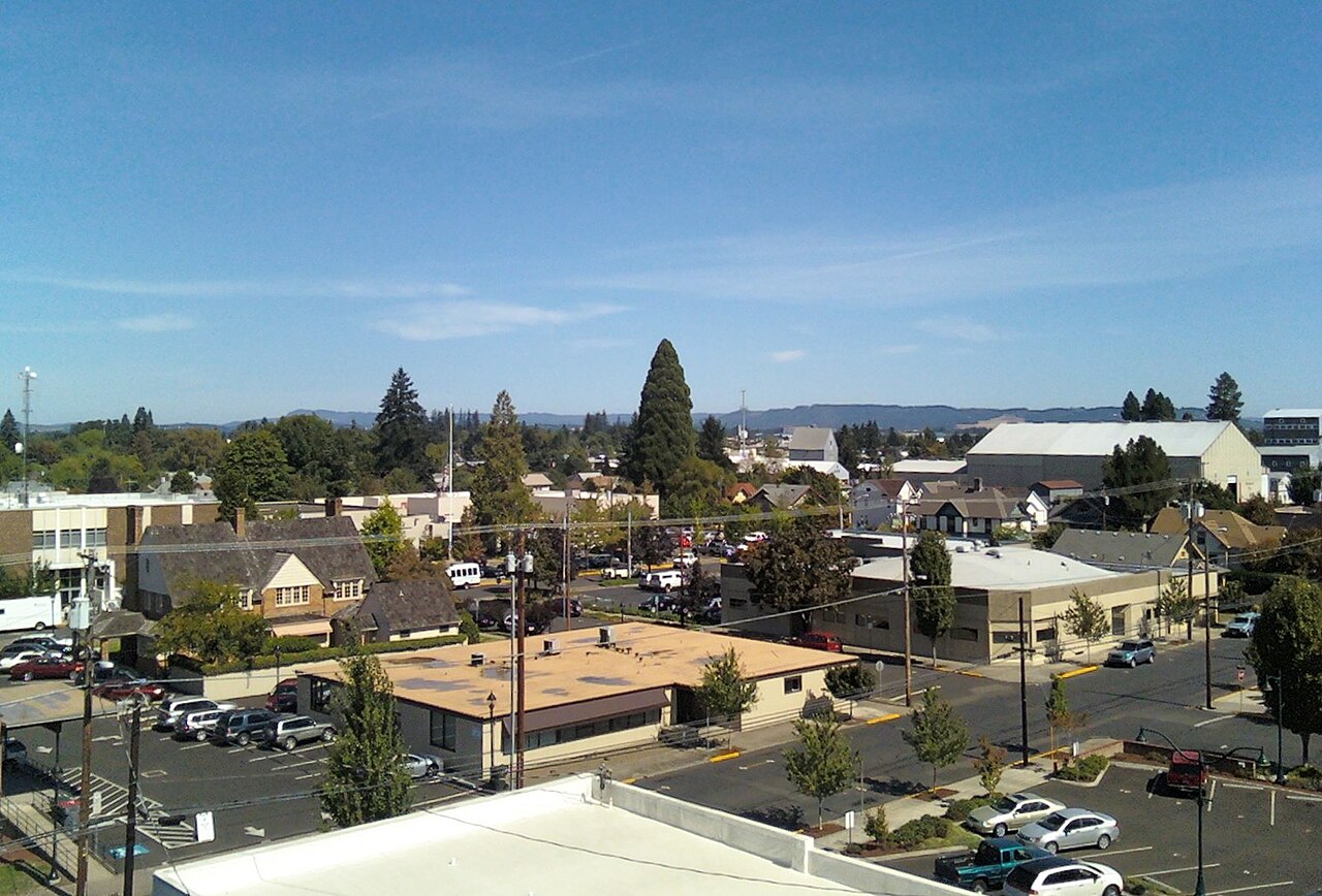 McMinnville — Downtown McMinnville from Hotel Oregon