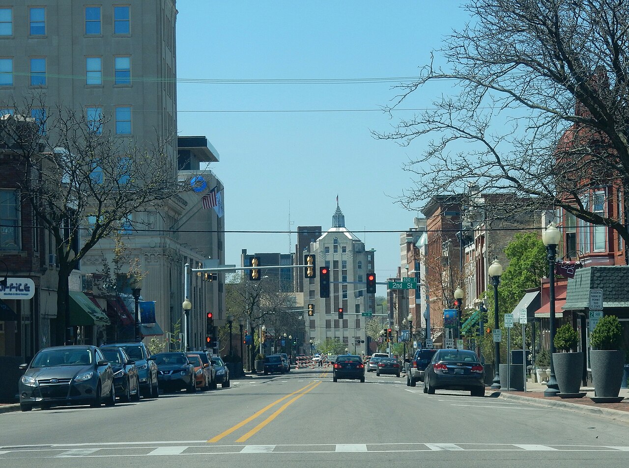Rockford — Rockford East State Street Corridor looking west from 3rd Street
