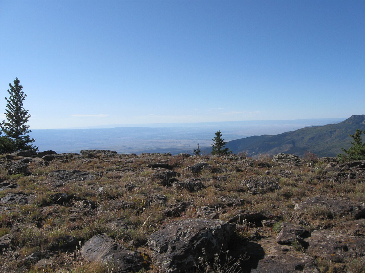 Grand Junction — Looking towards Grand Junction Colorado from atop Grand Mesa Colorado