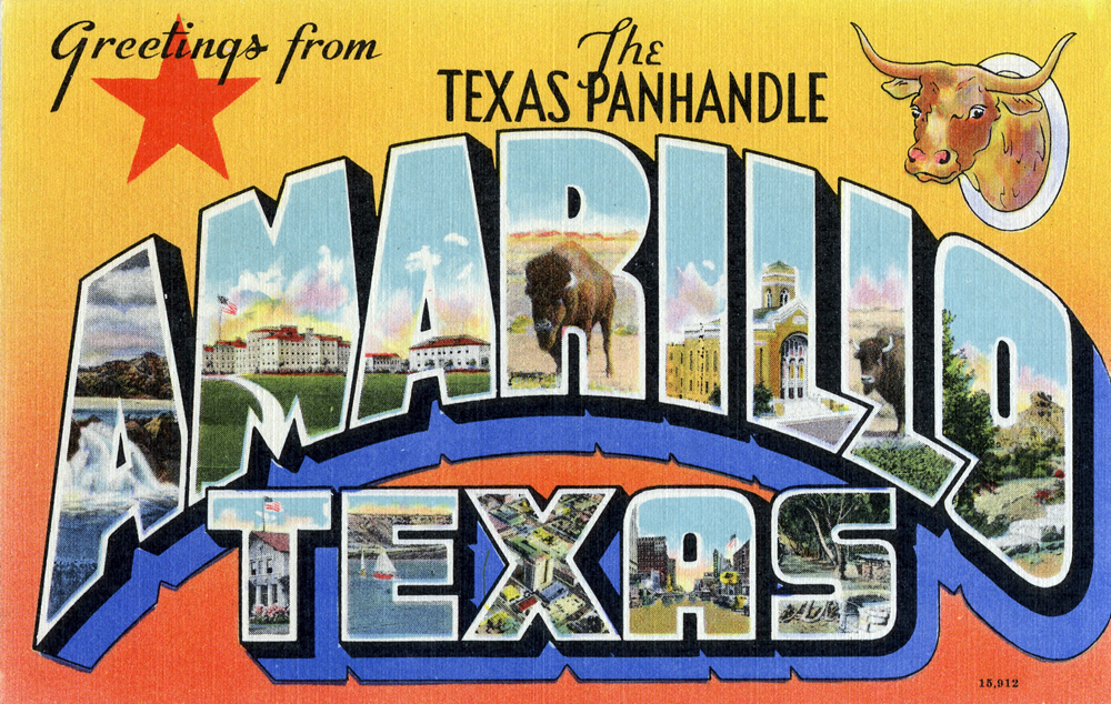 Amarillo &mdash; Greetings from Amarillo, Texas, The Texas Panhandle - Large Letter Postcard (4840219313)