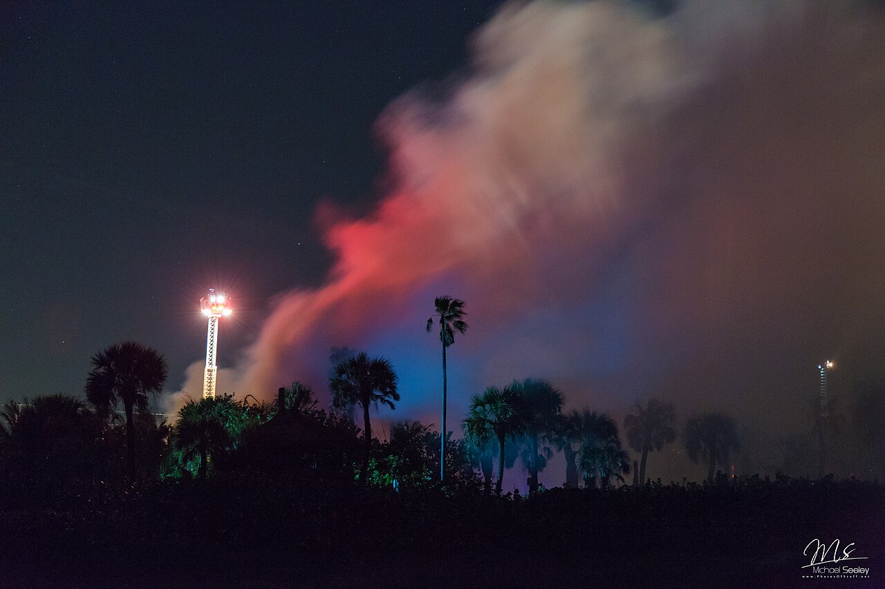 Cocoa Beach &mdash; Fire in Cocoa Beach, Florida (25195310224)