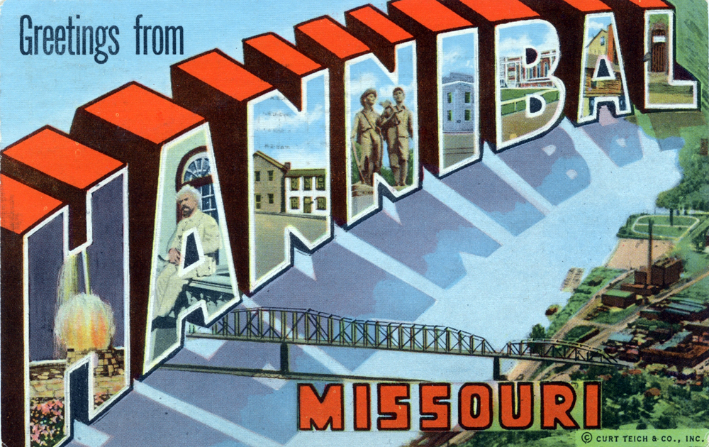 Hannibal &mdash; Greetings from Hannibal, Missouri - Large Letter Postcard (8231296289)