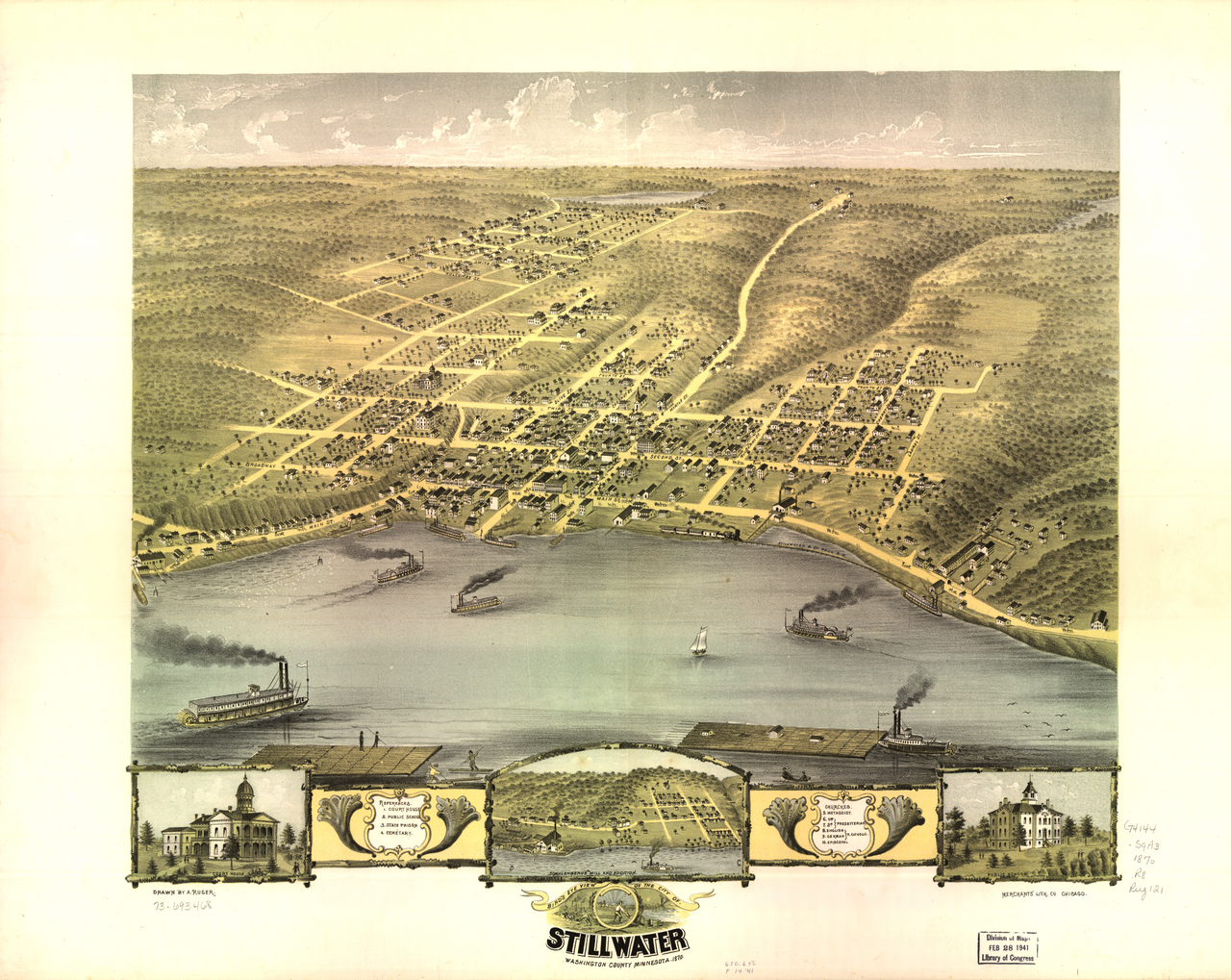 Stillwater &mdash; Stillwater panoramic 1870