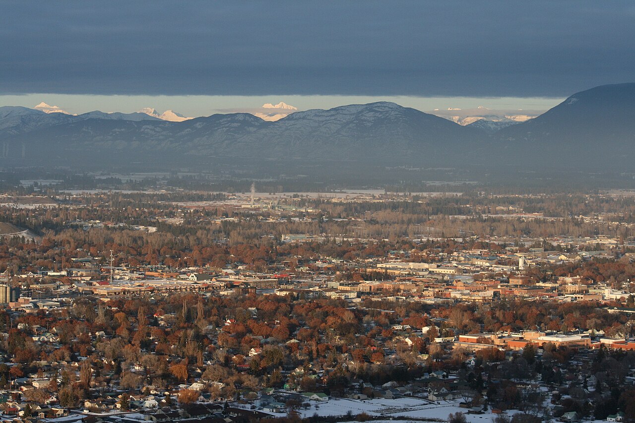 Kalispell &mdash; Kalispell MT looking toward Glacier National Park from Lone Pine State Park January 27 2010