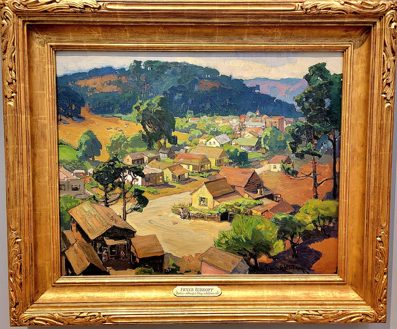 Cambria &mdash; Painting ca 1925 by Franz Bischoff called "Cambria, a Peaceful California Village"